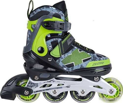Роликовые коньки Tech Team Azart (р-р 30-33, зеленый)