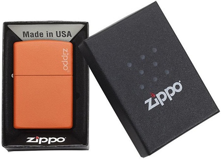 Зажигалка Zippo Orange Matte with Zippo Logo [231ZL-000023]