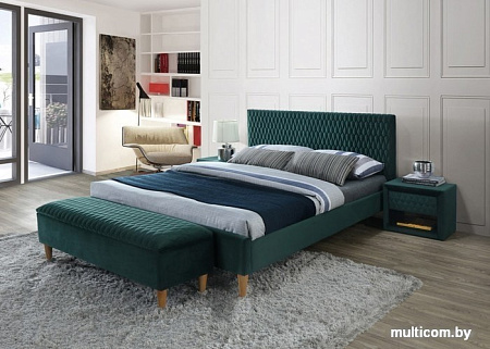 Кровать Signal Azurro Velvet 160x200 (зеленый)