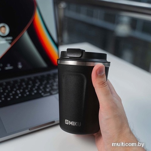 Термокружка Miku 380мл (черный)