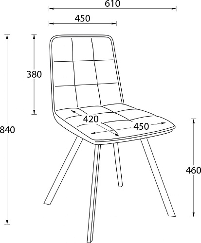 Стул Мамадома Rom D (b22 Grey Lux/черный)