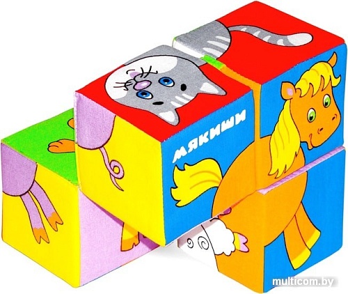 Кубики Мякиши Собери картинку Домашние животные 209