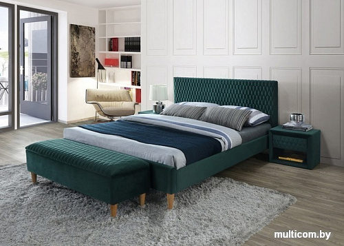 Кровать Signal Azurro Velvet 160x200 (зеленый)