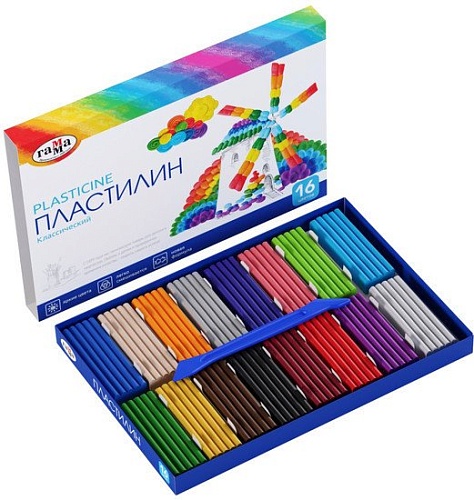 Пластилин Гамма Классический 281034 (16 цв)