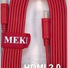 Кабель Meki GH-T-3RD HDMI - HDMI (3 м, красный)