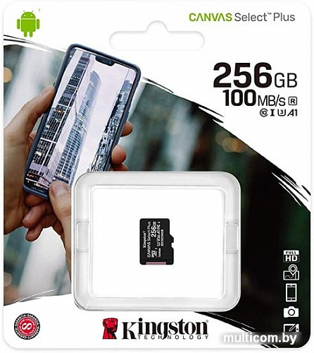 Карта памяти Kingston Canvas Select Plus microSDXC 256GB