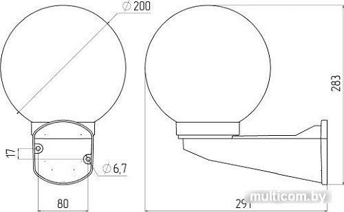 Уличный настенный светильник ЭРА НБУ 01-60-201 Б0048074
