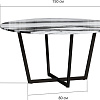 Кухонный стол LoftyHome Тасос Ларго Раунд 1627745 (мрамор пуно с белым основанием)