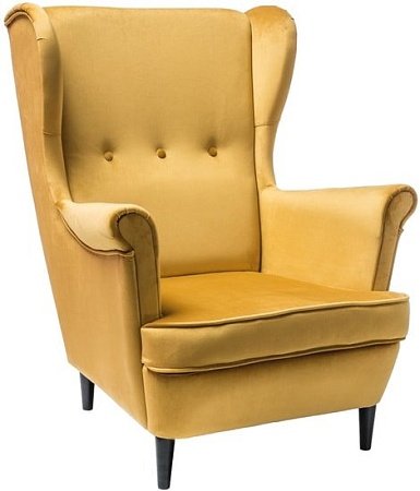 Интерьерное кресло Signal Lord Velvet (желтый)