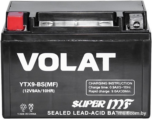 Мотоциклетный аккумулятор VOLAT YTX9-BS (9 А·ч)