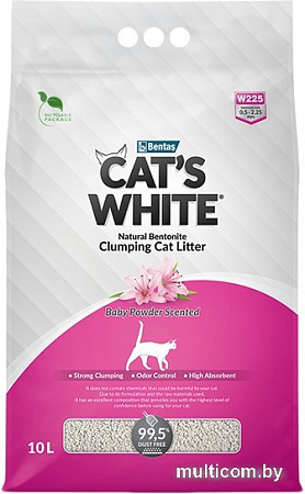 Наполнитель для туалета Cat's White Baby Powder Scented 10 л
