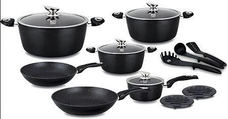 Набор кастрюль JIO J024315 (черный)