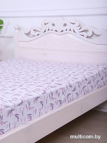 Постельное белье Luxsonia Трикотаж на резинке 120x200 2230 (лаванда б/з)