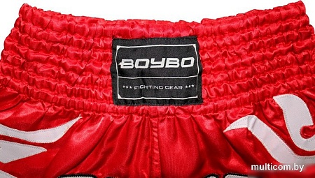 Шорты BoyBo для тайского бокса (XXXS, красный)
