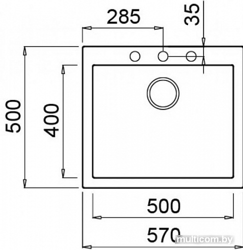 Кухонная мойка Elleci Quadra 105 Cemento G48