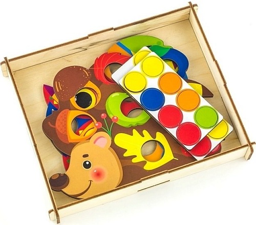 Мозаика/пазл WoodLand Toys Ежик и сова 067305