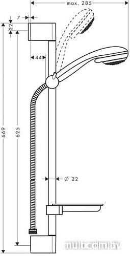 Душевой гарнитур Hansgrohe Crometta 85 Vario [27764000]