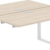 Стол Norden Приставка 280x143.8x75 AG.125.AR.L.72.WH (белый/серебристый/акация равелло)