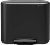 Brabantia Bo Pedal Bin 11л + 23л (черный матовый)