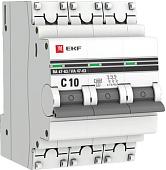 Выключатель автоматический EKF ВА 47-63 3P 10А (C) 4.5kA PROxima mcb4763-3-10C-pro