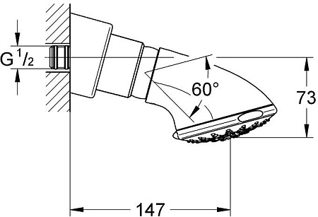 Верхний душ Grohe Movario 100 Five [28513000]