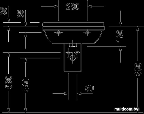 Умывальник Duravit Starck 3 60x45 (0300600000)