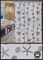 Шторка-занавеска для ванны Fashun A8810 (белый/морские звезды)