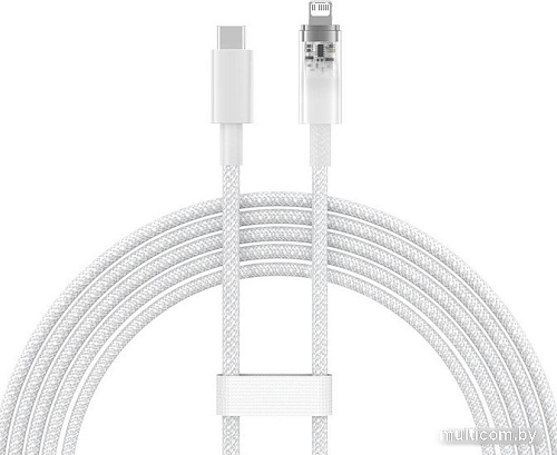 Кабель Baseus Explorer Series Fast Charging Cable with Smart Temperature Control 20W USB Type-C - Lightning (2 м, белый)