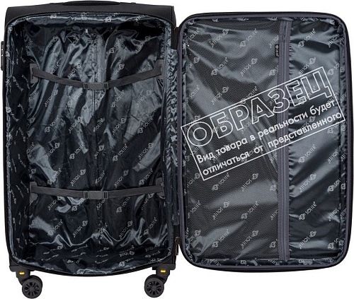 Чемодан-спиннер Solier STL2240 (XL, синий/коричневый)