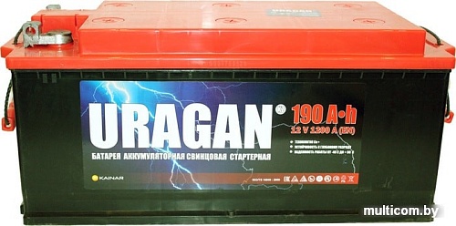 Автомобильный аккумулятор Uragan L (190 А&middot;ч)