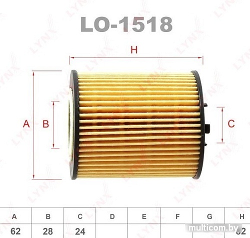 Масляный фильтр LynxAuto LO-1518