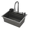 Кухонная мойка Roxen Stage Plus 560250-60-BS многофункциональная 8 в 1 (60*48/текстурный графит)