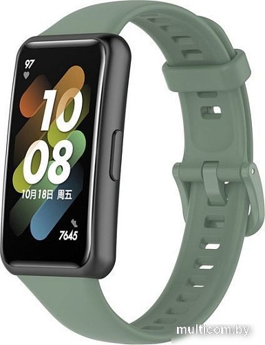 Ремешок Rumi силиконовый для Huawei Band 7 (шалфейно-зеленый)