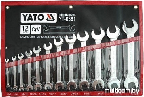 Набор ключей Yato YT-0381 12 предметов