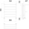 Полотенцесушитель TERMINUS Анкона П6 500x600 нп
