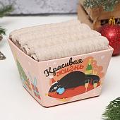 Набор полотенец Доляна 9836661 (4шт, бежевый)