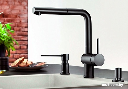 Дозатор для жидкого мыла Blanco Lato (черный матовый)