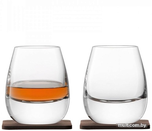 Набор стаканов для воды и напитков LSA International Islay Whisky G1213-09-301 (2 шт, с подставками)