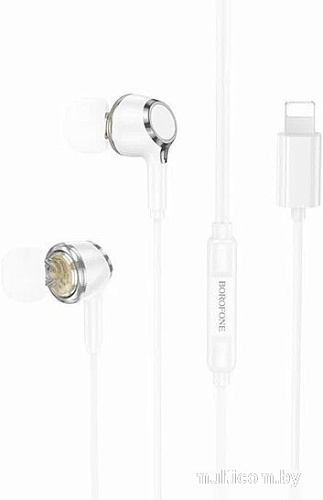 Наушники Borofone BM90 USB Lightning (белый)
