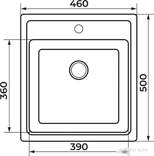Кухонная мойка Granrus GR-460 (белый)