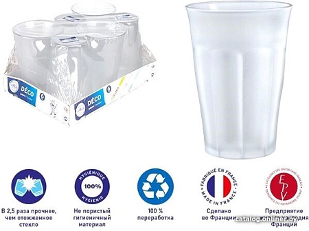 Набор стаканов для воды и напитков Duralex Picardie Givre FH 1029SR06C11SG