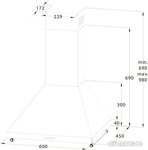 Кухонная вытяжка Midea MH60C335AN