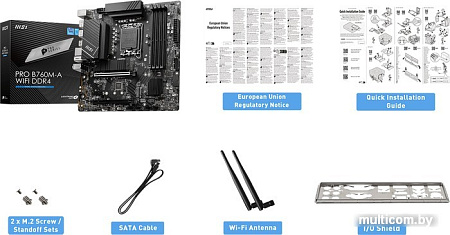 Материнская плата MSI Pro B760M-A WiFi DDR4