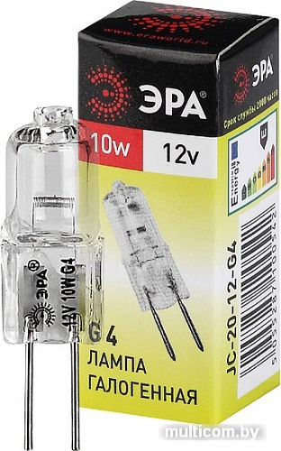 Галогенная лампа ЭРА G4-JC-10W-12V C0027367