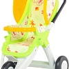 Коляска для кукол Полесье прогулочная 3-х колесная №2 48141 (белый/зеленый/оранжевый)