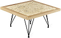 Журнальный столик Sheffilton SHT-TU29/H36/70/70 Дуб/OSB (прозрачный лак/черный муар)
