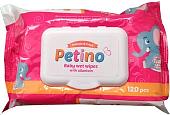 Влажные салфетки Petino С аллантоином с клапаном (120 шт)