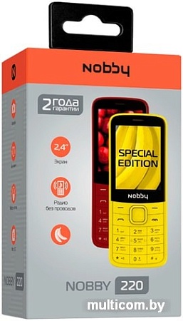 Мобильный телефон Nobby 220 (вишневый)