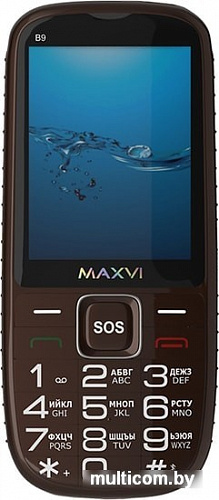 Мобильный телефон Maxvi B9 (коричневый)