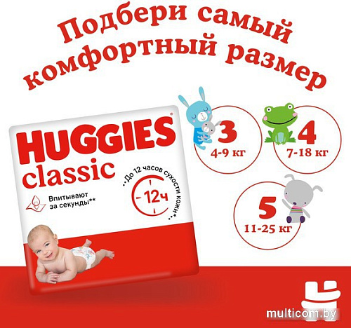 Подгузники Huggies Elite Soft Mega 3 (78 шт)